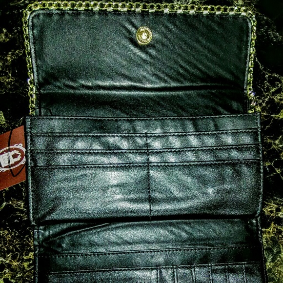 (NEW)! Black Bedazzled! Wristlet Wallet W/Bow! - Picture 5 of 8